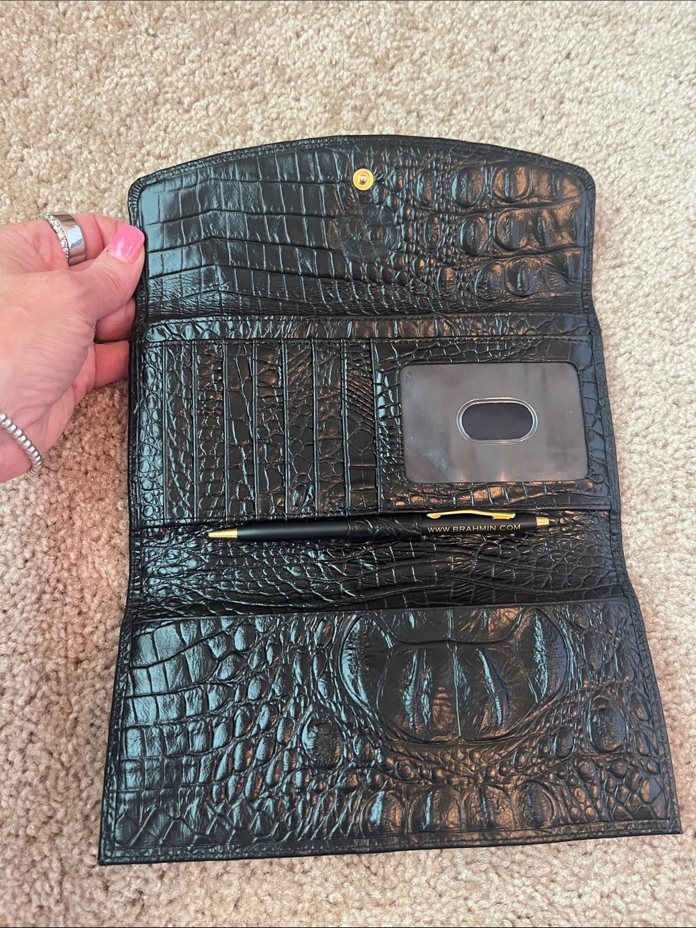 Brahmin Vintage Croc Embossed Wallet - Picture 6 of 11